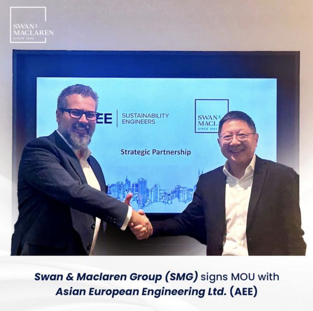 We have recently signed a memorandum of understanding (MOU) with Hong Kong-based Asian European Engineering (AEE) Limited to further co-develop and deepen our capabilities in sustainable design, build and consultancy for our clients across Southeast Asia, Europe and the Middle East.